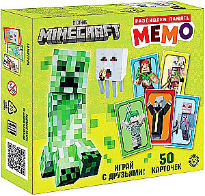 Gra planszowa - Memo. W stylu Minecraft