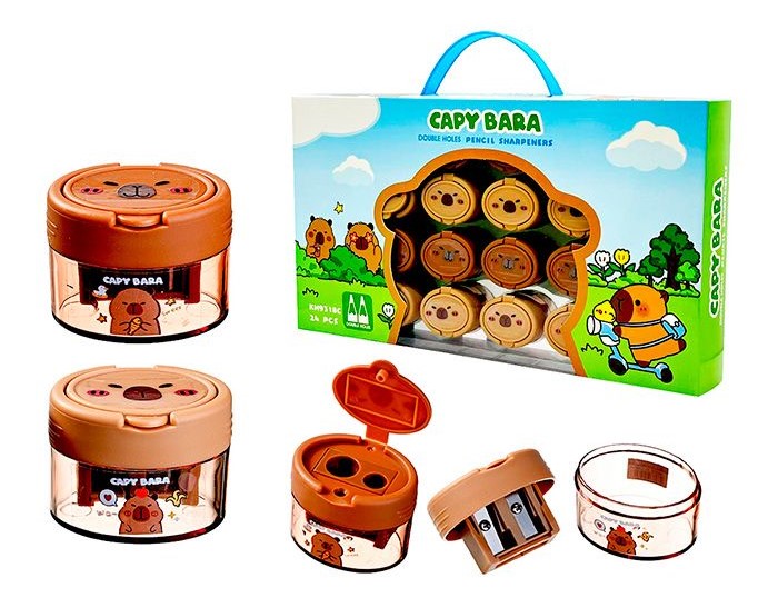 Sharpener - Capybara, 2 holes for sharpening, assorted