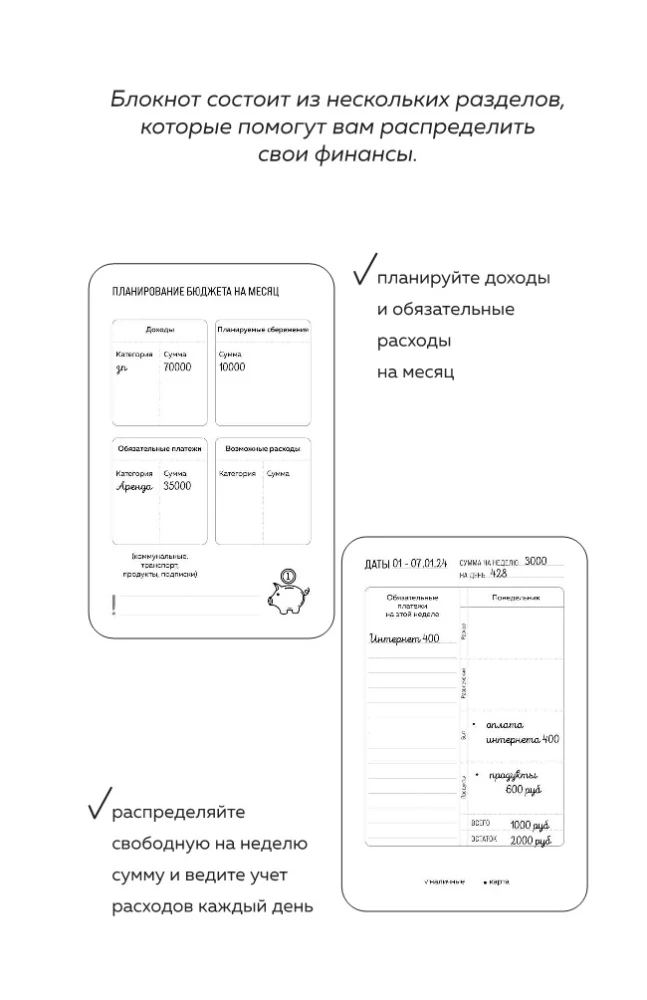 Carefully with money. Budget planner