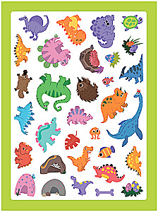 Sticker Packs. Collection of Stickers. Bright Dinosaurs