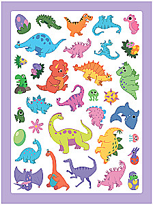 Sticker Packs. Collection of Stickers. Bright Dinosaurs
