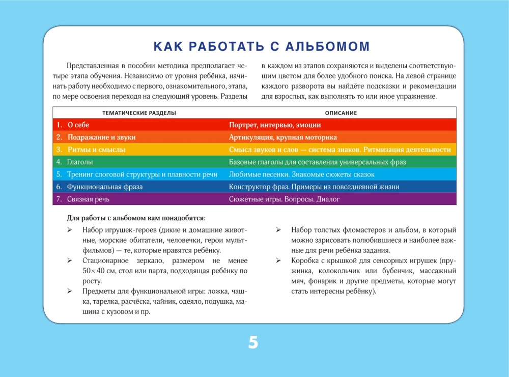 Album for Speech Development for Children Aged 3 to 7