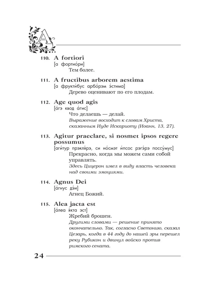 Eternal truths in eternal Latin. De verbo in verbum. Latin sayings