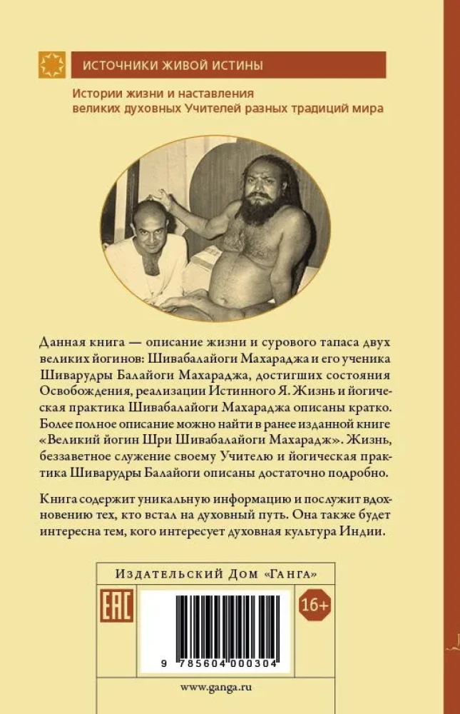 Der große Yogi und sein Schüler. Biografien von Shiva Balayogi Maharaj und Shiva Rudra Balayogi Maharaj