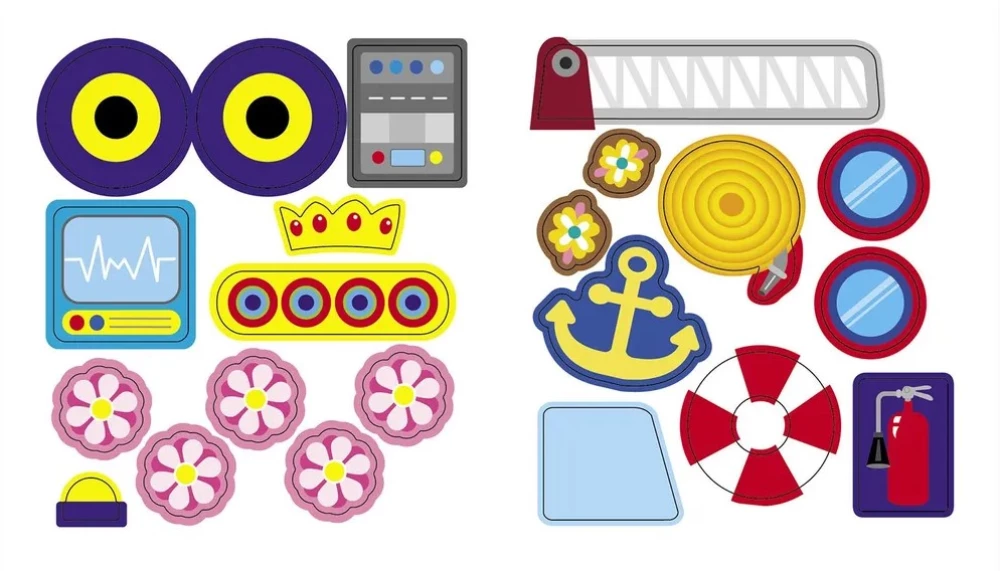 Cut-Outs with Stickers. Toys