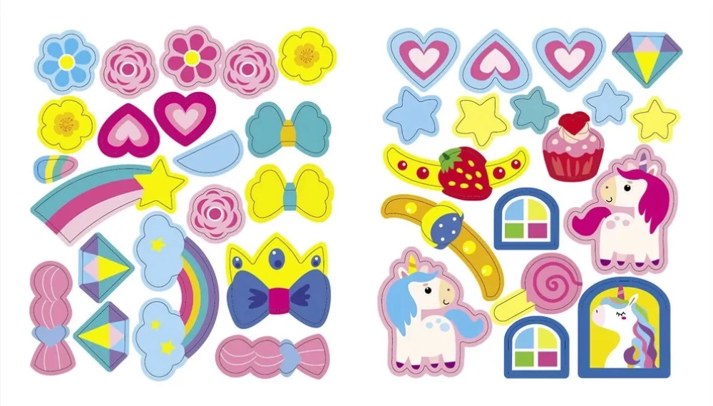 Cut-Outs with Stickers. Unicorns
