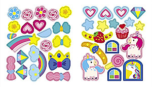 Cut-Outs with Stickers. Unicorns
