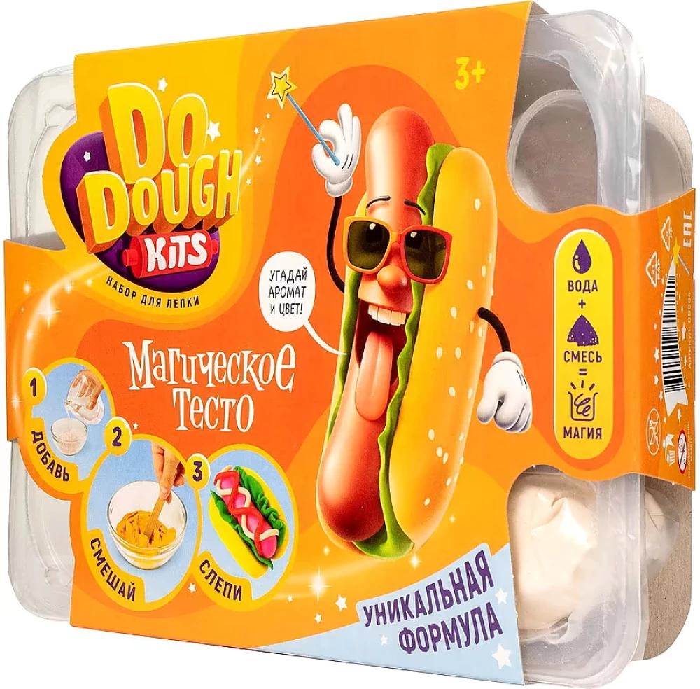Creative Set, Dry Dough for Modelling - Hot Dog