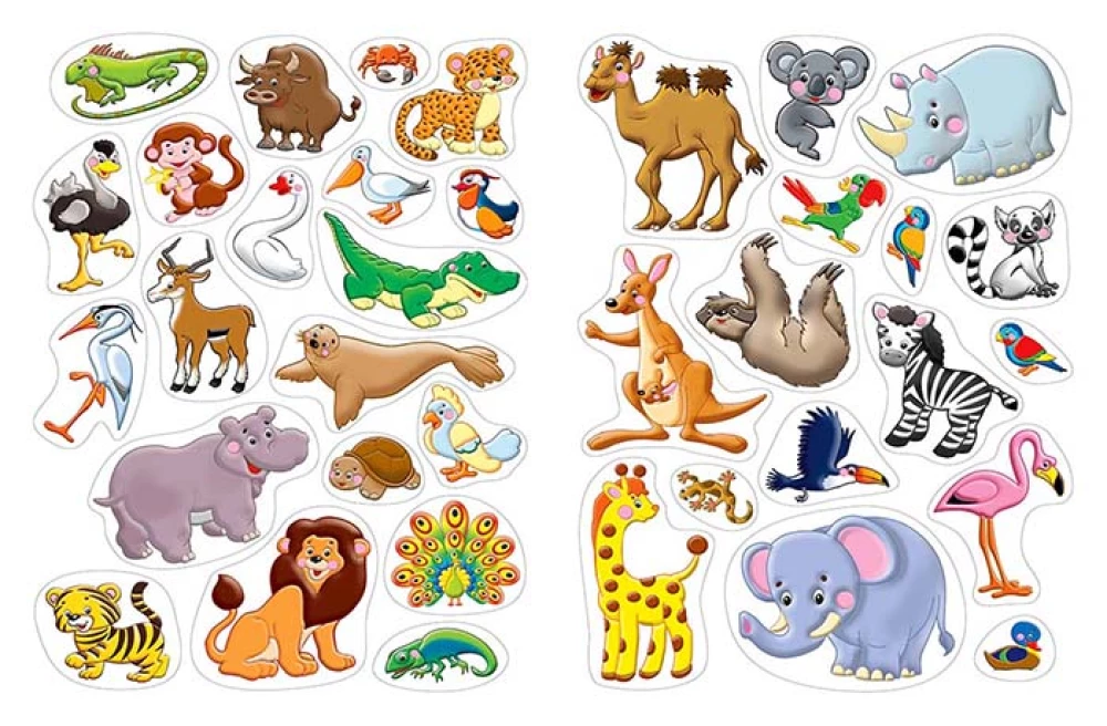 Reusable Stickers. At the Zoo
