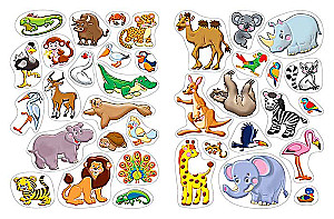 Reusable Stickers. At the Zoo