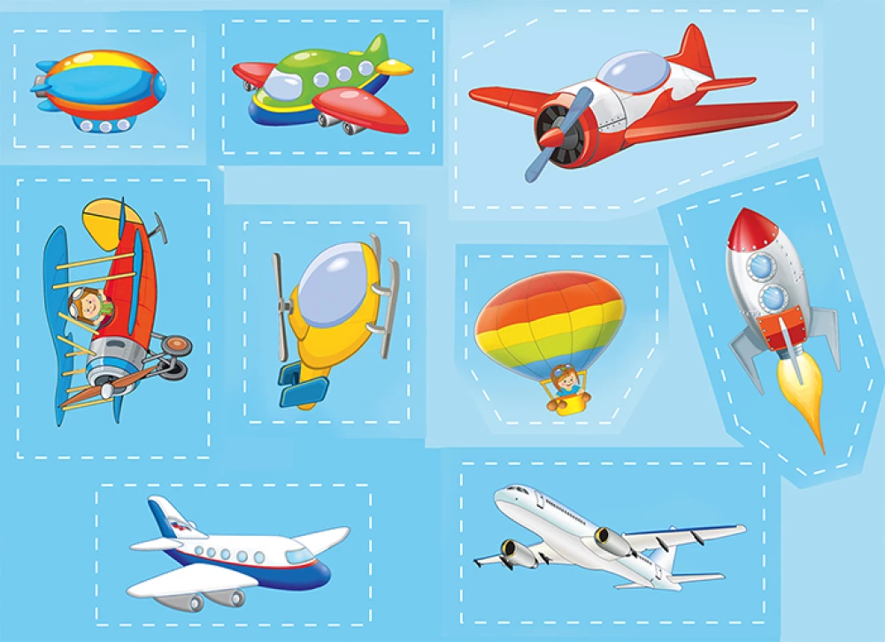 Applikation. Schiffe und Flugzeuge