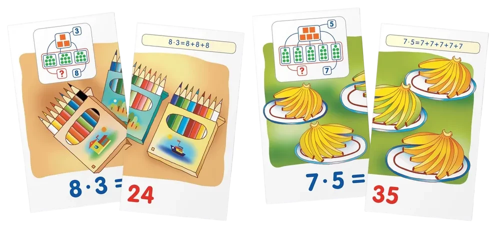 Parrots. Multiplication and Division. Mathematics (48 cards)