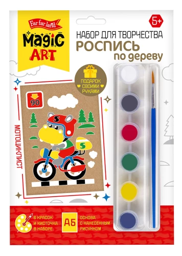 Medžio dažymo rinkinys - Motociklininkas