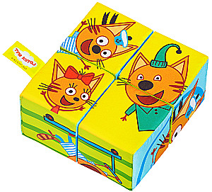 Soft Toy Cubes - Three Cats. Collect the Picture