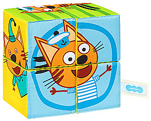 Soft Toy Cubes - Three Cats. Collect the Picture