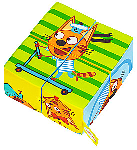 Soft Toy Cubes - Three Cats. Collect the Picture