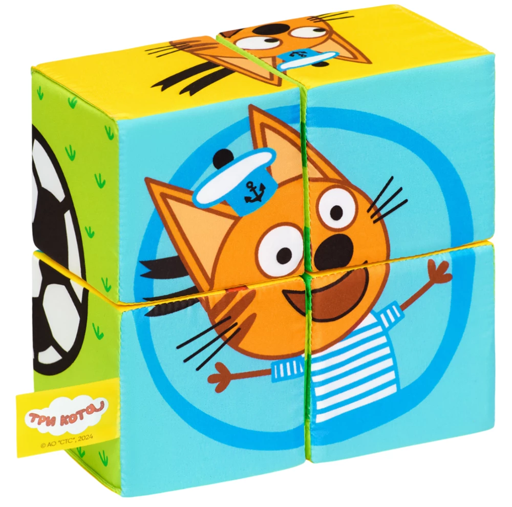 Soft Toy-Cubes - Three Cats. Collect Korzhik