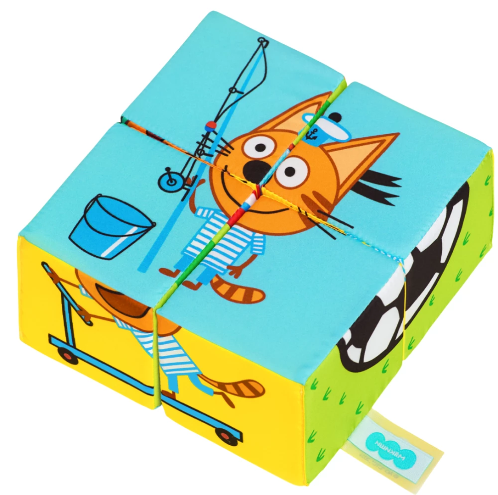 Soft Toy-Cubes - Three Cats. Collect Korzhik