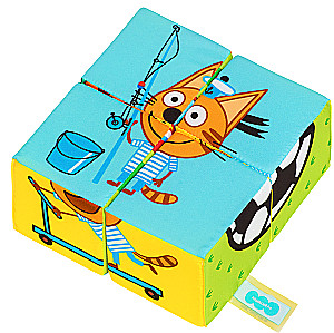Soft Toy-Cubes - Three Cats. Collect Korzhik