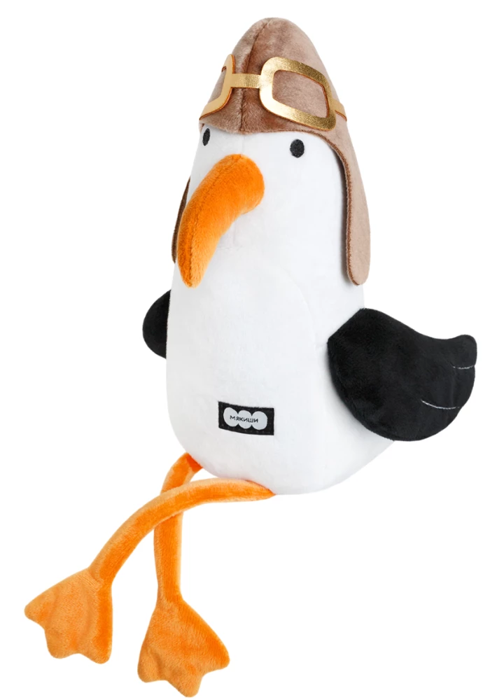 Weiche Plüschfigur - Möwe Pilot