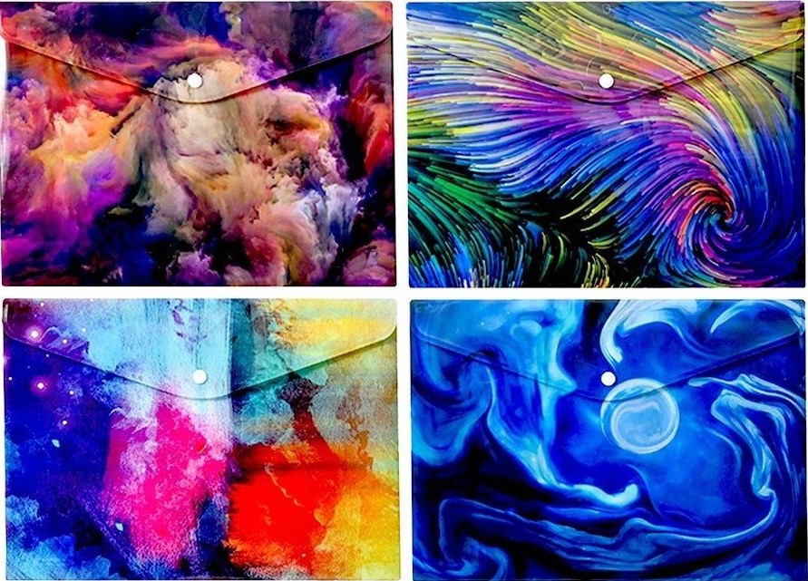 Kancelejas mapīte ar pogu MIST (4 dizaini sortimentā)