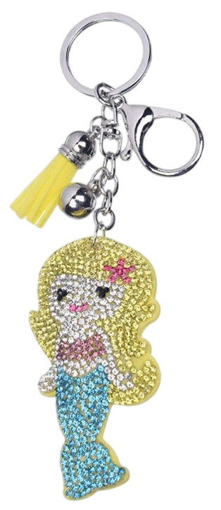 Mermaid Keychain with Rhinestones (6 colors)