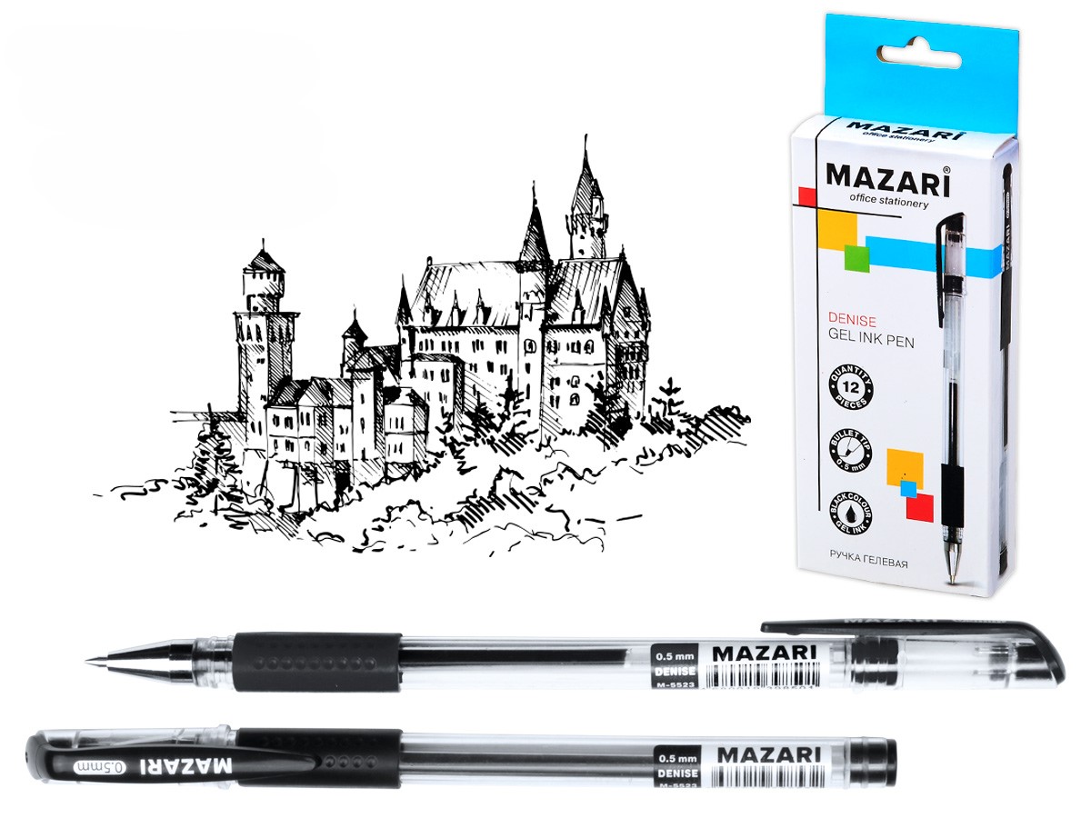 Ручка гелевая Denise, черная