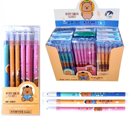 Gelstift mit radierbaren Tinte Capybara, blau, in assortierten Designs