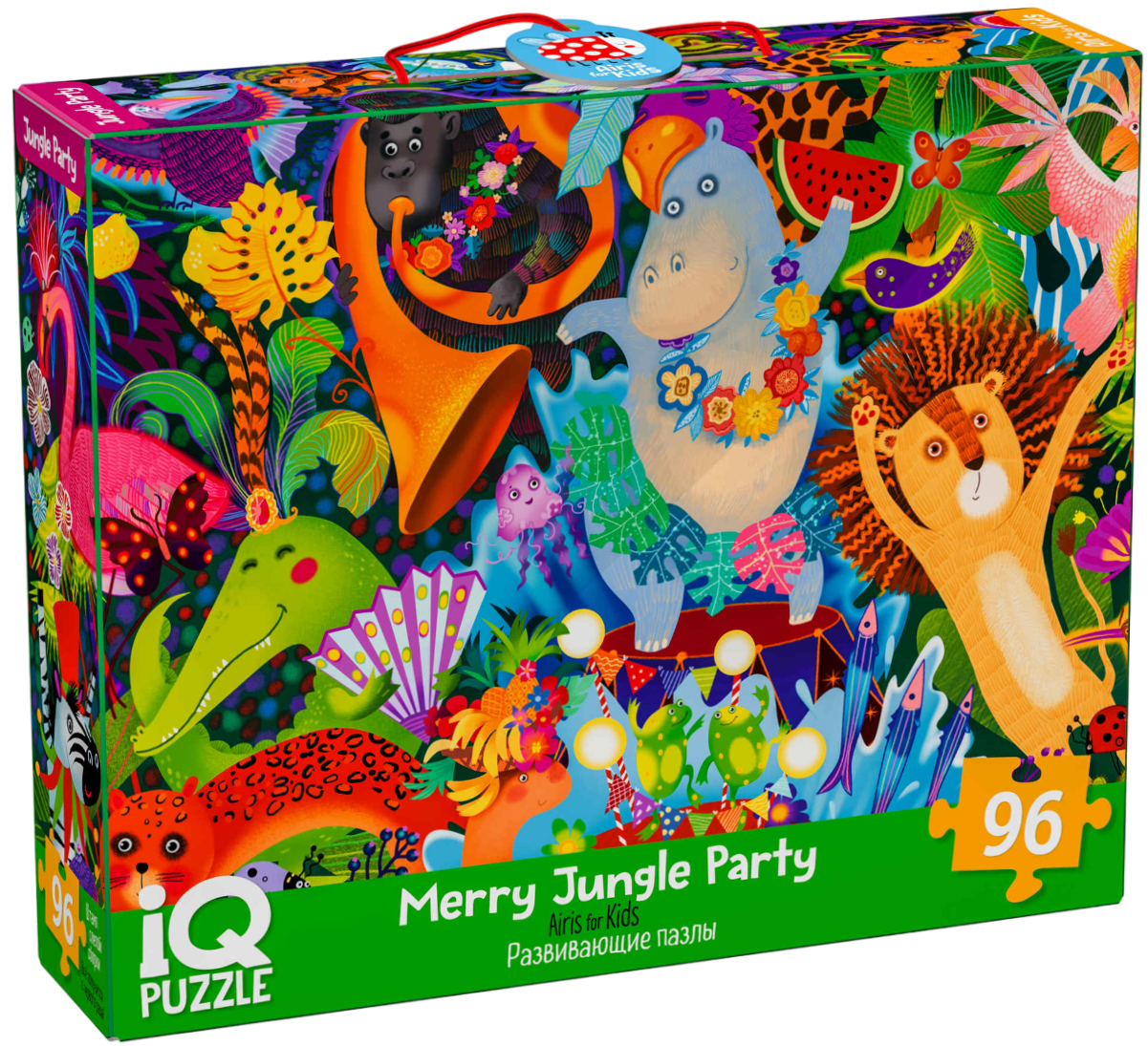 IQ Puzzle with Developing Game - Fun Jungle Party (96 pieces)