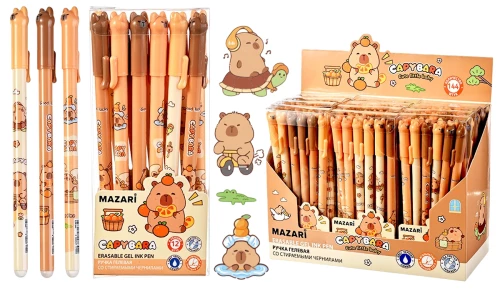 Gelstift mit löschbaren Tinten Capybara, blau, in verschiedenen Designs