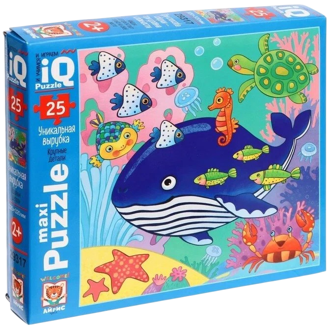 IQ Puzzle MAXI - Whale in the Blue Sea (25 pieces)
