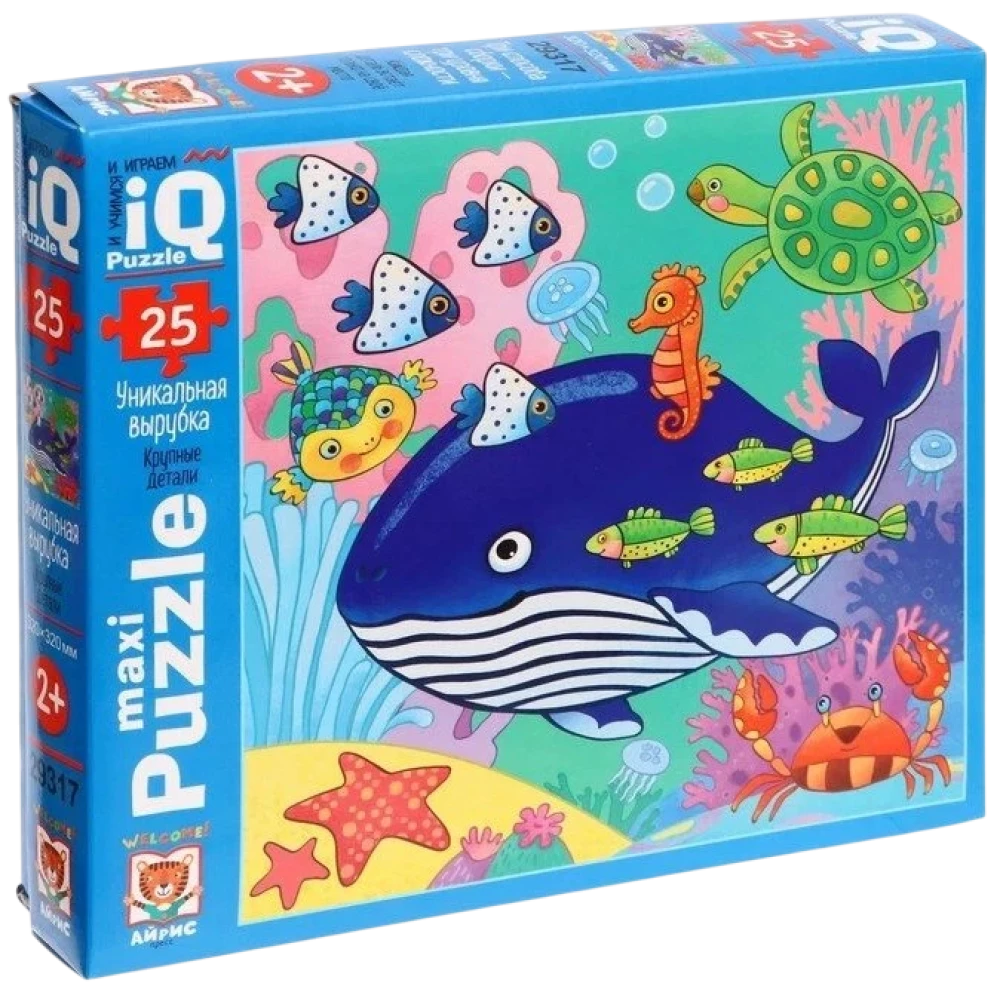 IQ Puzzle MAXI - Wieloryb w niebieskim morzu (25 elementów)