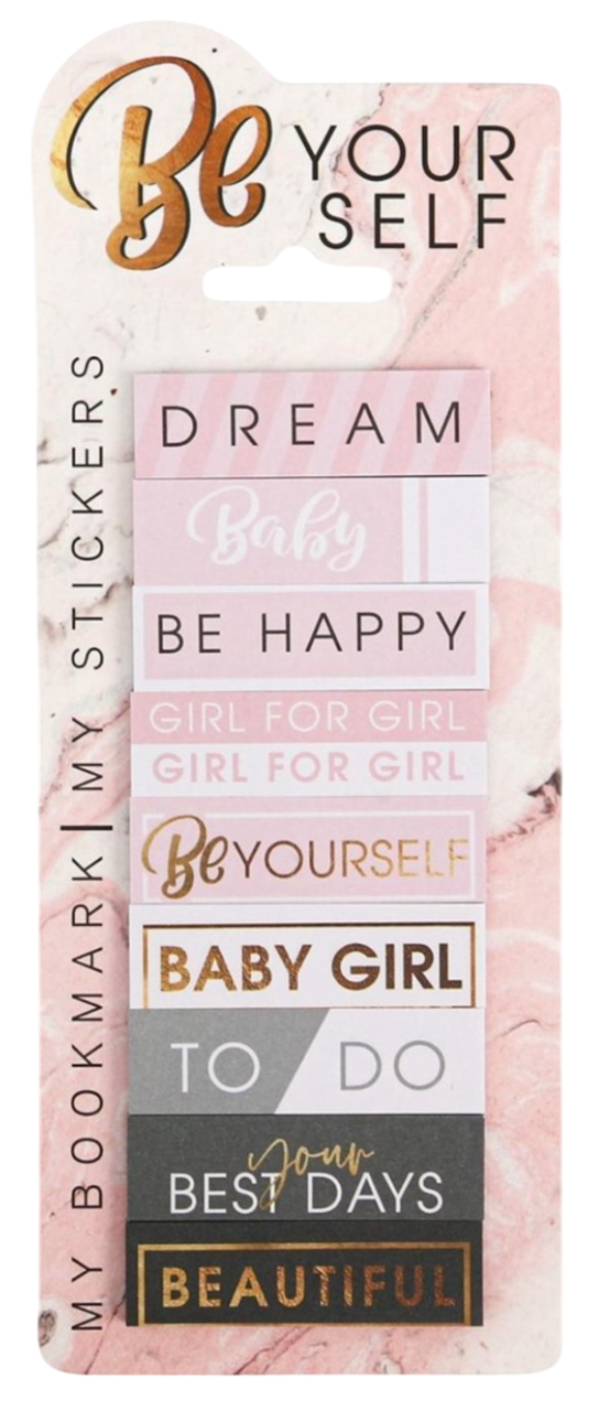 Sticker-Bookmark-Set - Sei du selbst, 9 Stück, 30 Blatt