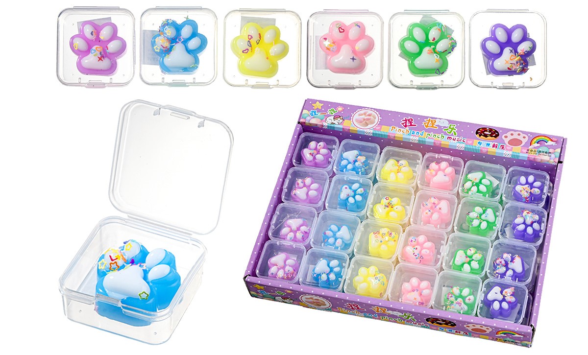 Streso mažinimo žaislas - Pėdutės, 3,5 cm, asortimentas