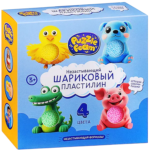 Rutulinis plastilinas - Žvėreliai (4 spalvos)