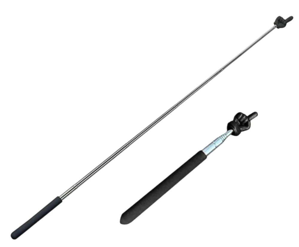Teleskopische Zeigefinger. Schwarz, 65cm
