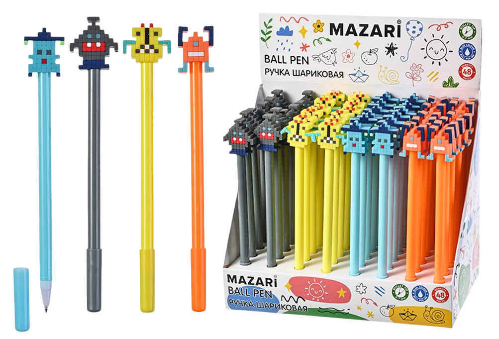 Ручка шариковая Pixel, синяя, в ассортименте