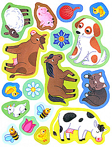 Die Bewohner der Farm: Ein Stickerbuch
