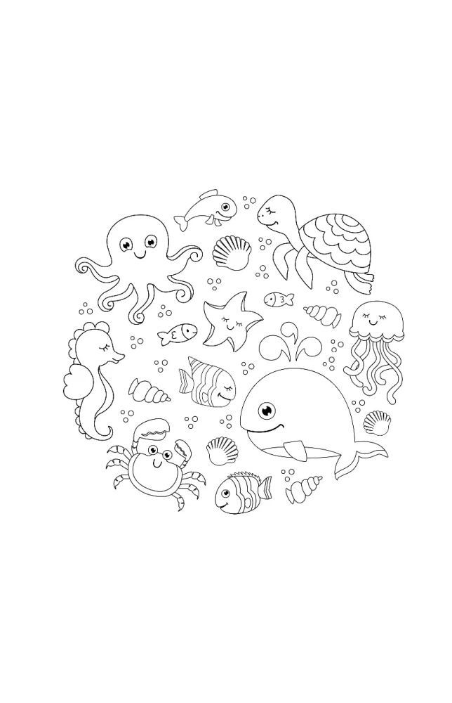 Endless Ocean. Anti-Stress Coloring