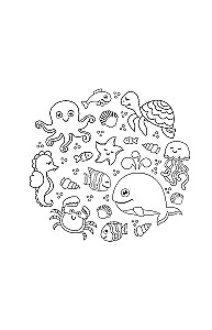 Endless Ocean. Anti-Stress Coloring