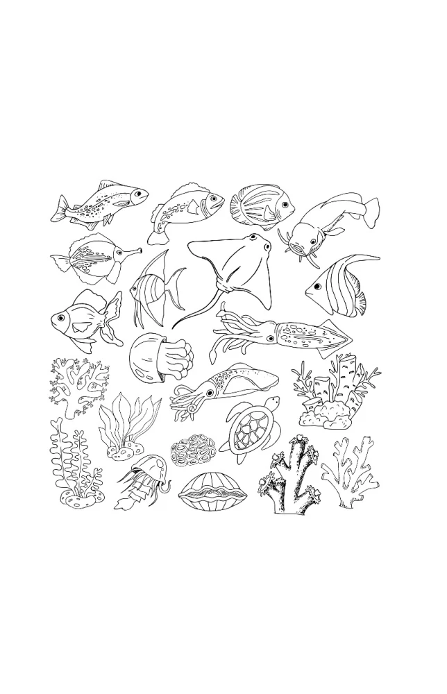 Endless Ocean. Anti-Stress Coloring