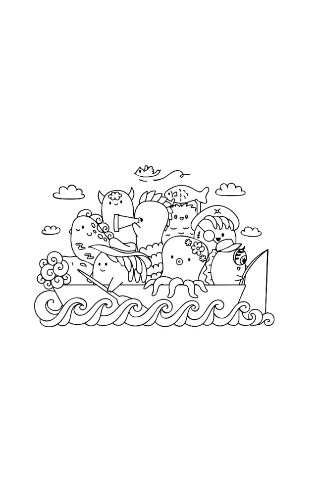 Endless Ocean. Anti-Stress Coloring
