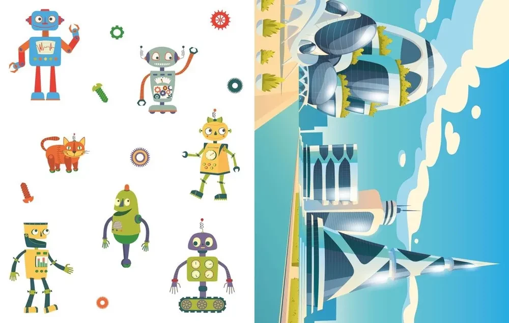 Volumetrische Papier-Spielzeuge. Roboter
