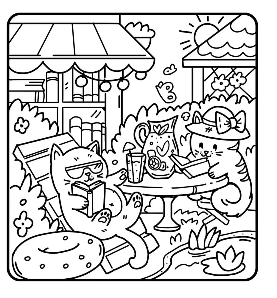I am a cat, you are a cat. Anti-stress coloring book