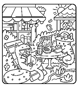 I am a cat, you are a cat. Anti-stress coloring book