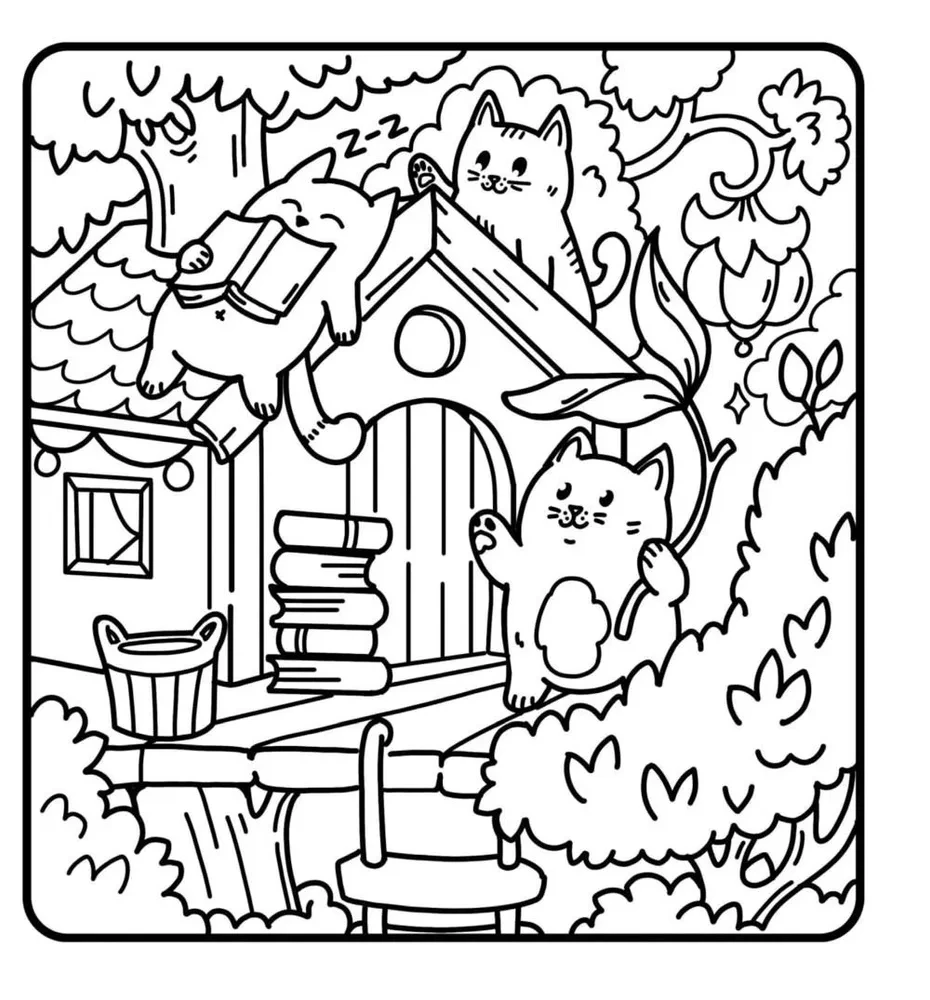 I am a cat, you are a cat. Anti-stress coloring book