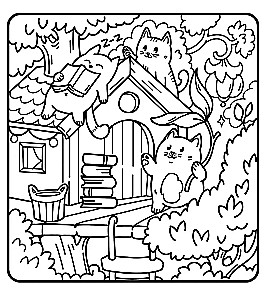 I am a cat, you are a cat. Anti-stress coloring book