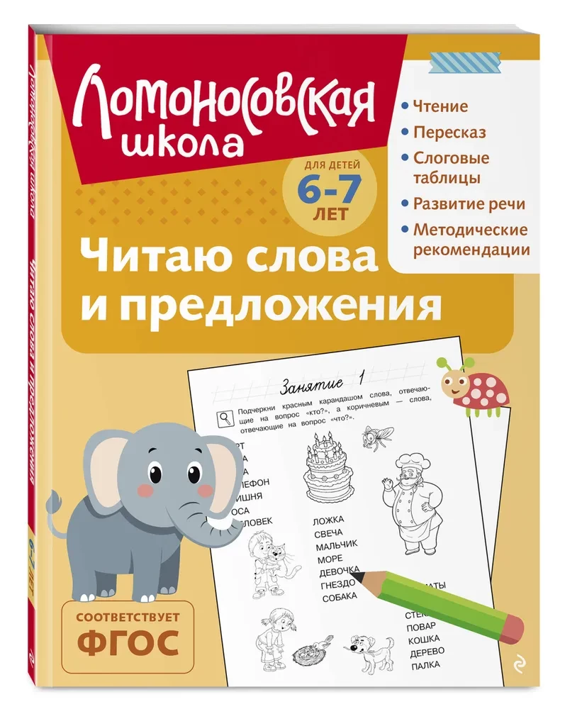 Czytam słowa i zdania: dla dzieci 6-7 lat