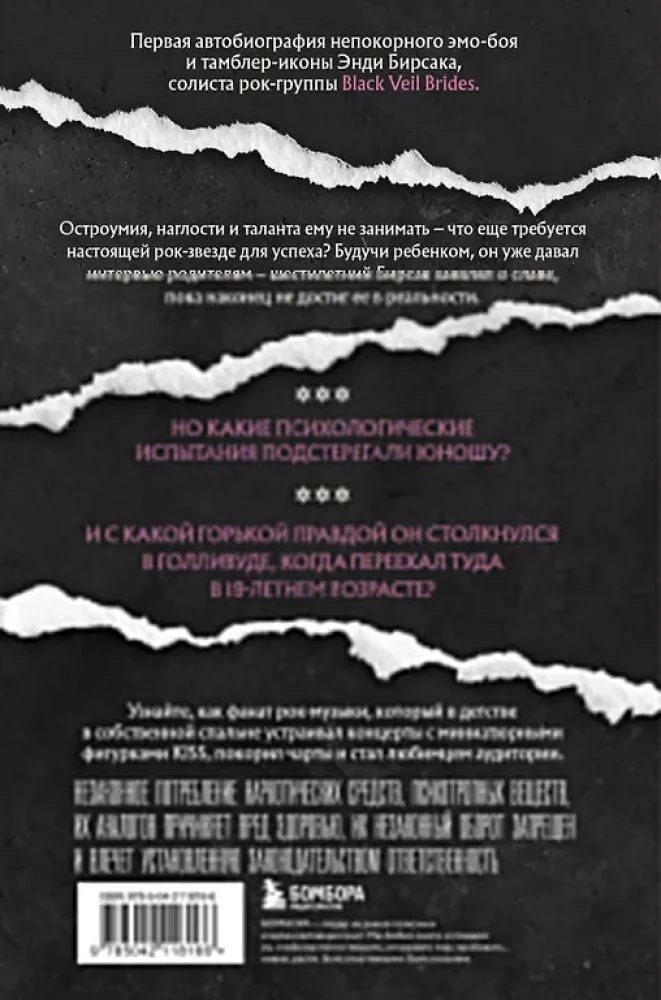 Они не поймут эти истории: Вдохновляющая автобиография солиста Black Veil Brides Энди Бирсака