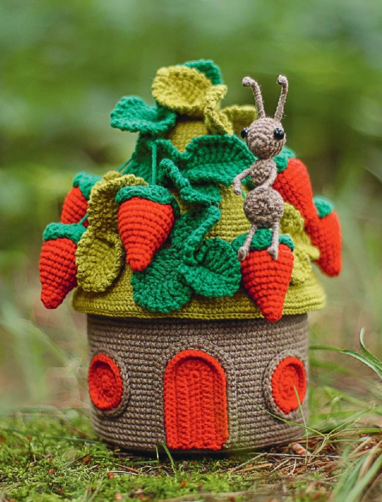 Magiczne domki na szydełku. Ekskluzywne zabawki dla dzieci i dorosłych. Projekt amigurumi